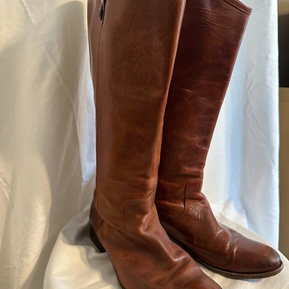 Frye Brown Leather Wide Calf Melissa Boots - Size 11 - Picture 4 of 8